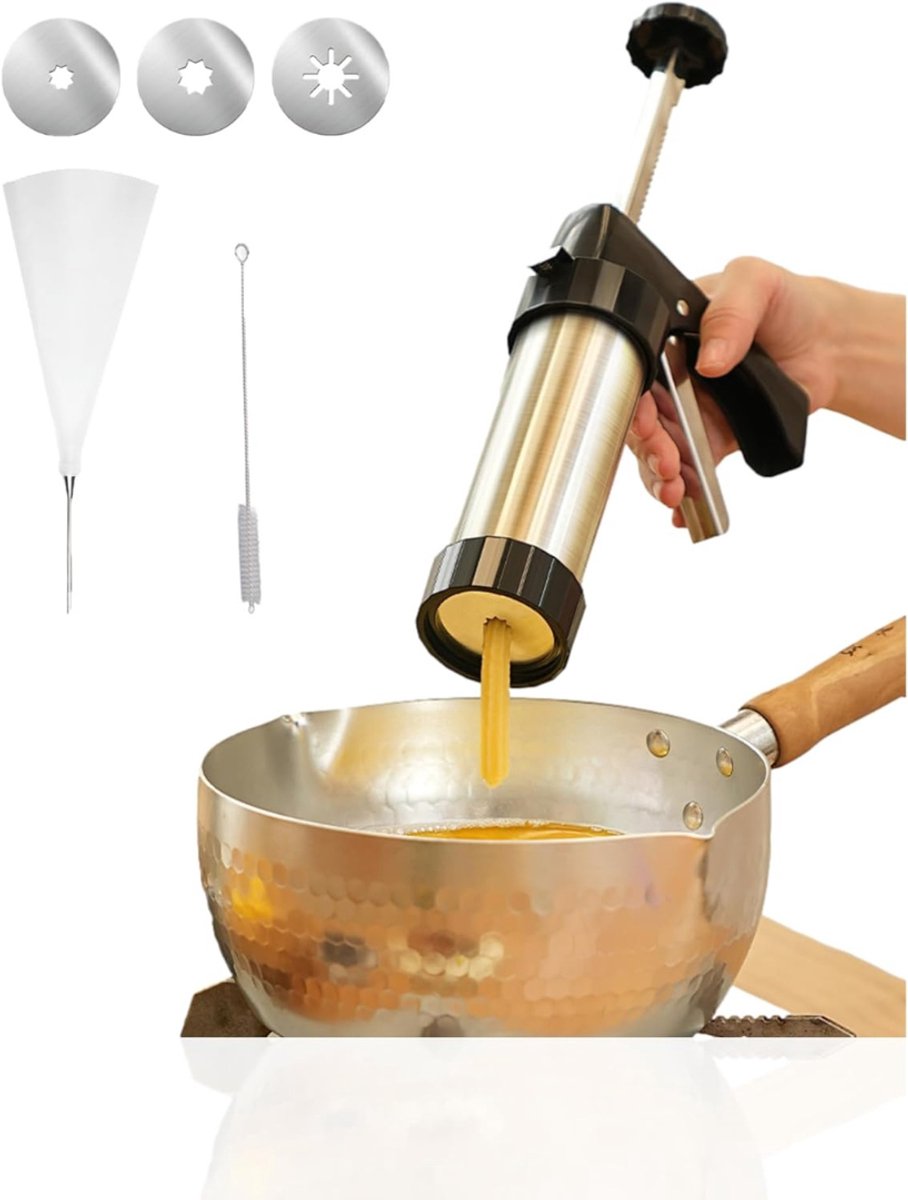 QUOVO® Krokettenmaker - Krokettenmachine - Krokettenpers - Goud - 22cm x 6cm x 6cm