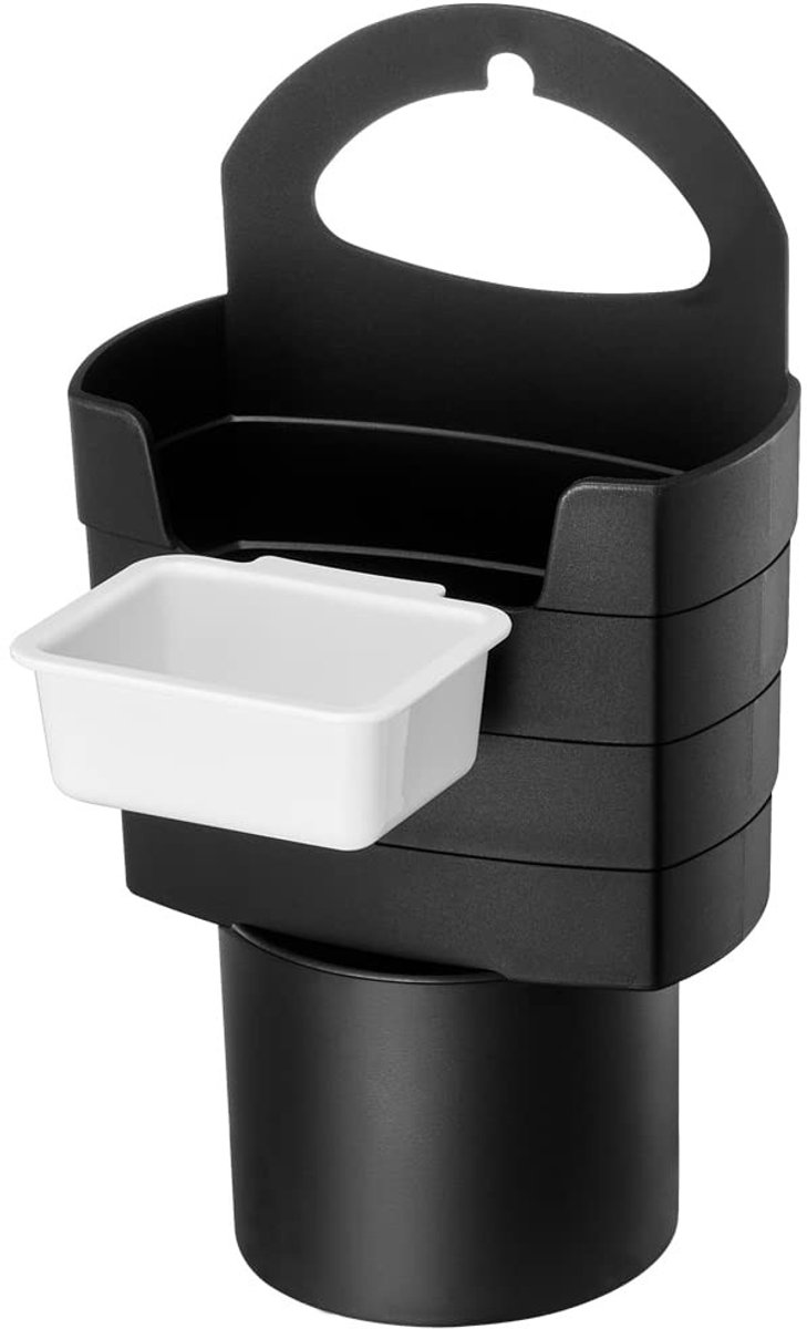 Cosensi- Friethouder met dip - Auto Organizer - Bekerhouder - Duurzaam PP - Compact 18 x 10 cm - Gemakkelijk te reinigen