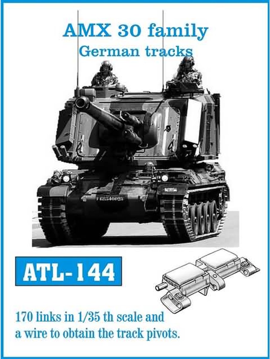 Friul ATL-144 - AMX 30 Family German Tracks - Metalen Rupsbanden 1:35 - Volledig Zelf Te Monteren