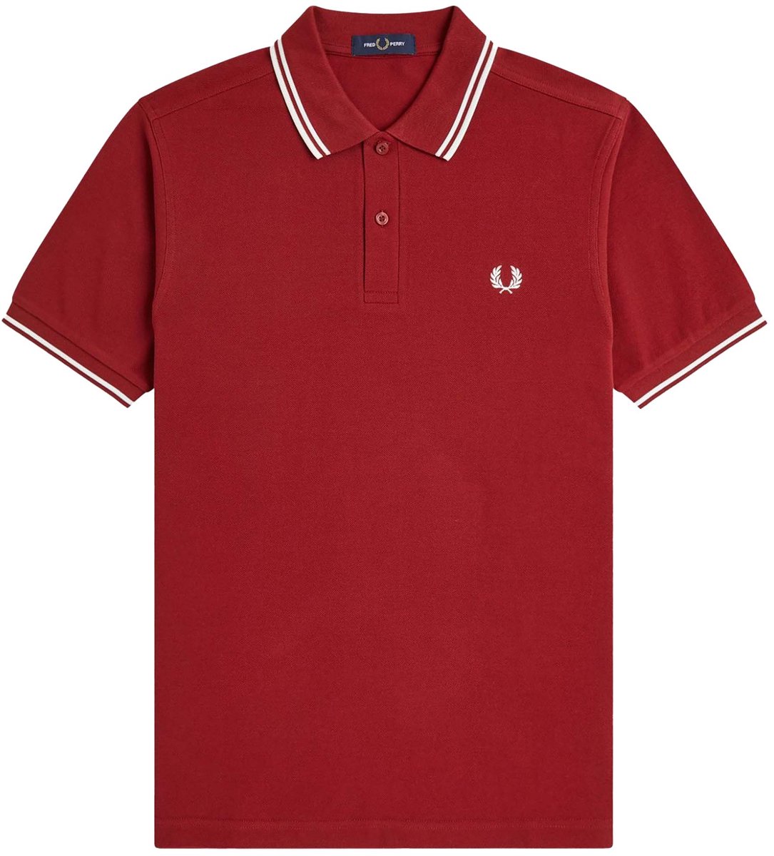 Polo Fredperry Fp Twin Tipped Fred Perry Shirt Fashion Wear Volwassen Rood