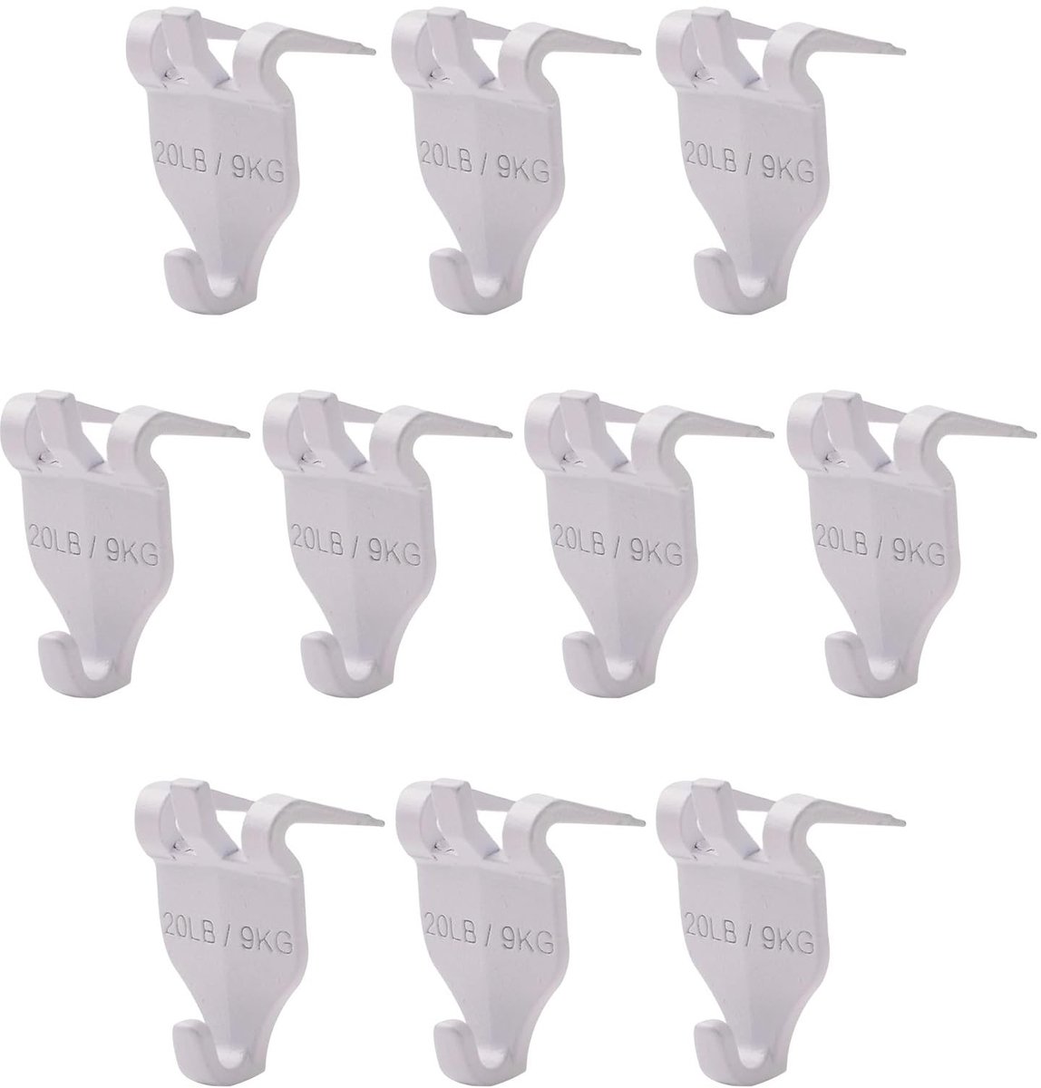 Dailygoods- Fotohanger 10 Stuks - Gipsplaten Haken - Gereedschapsvrij - Kunsthanger - Metaal - Wit - Wandhaak
