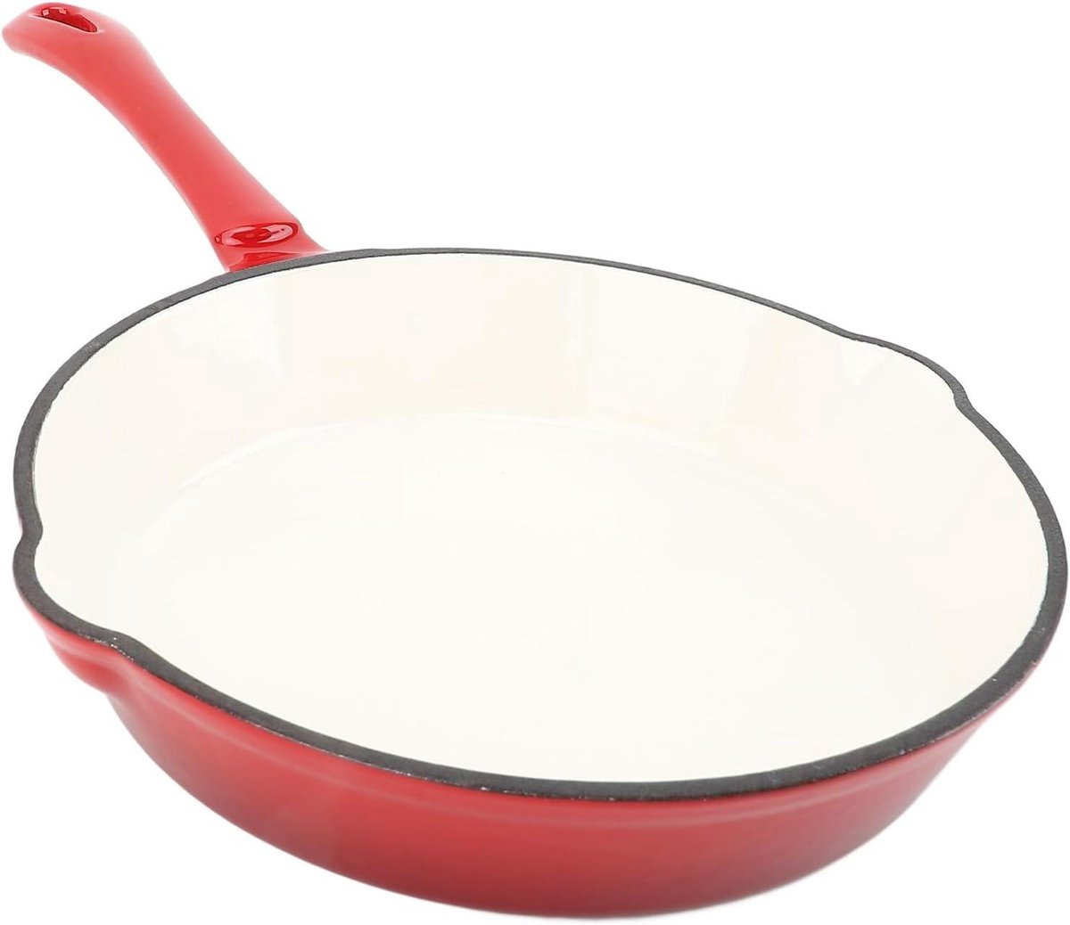 Gietijzeren Koekenpan - Braadpan Anti-aanbak - Koken en Braden - Geëmailleerd Gietijzer - 20 cm - Zwart