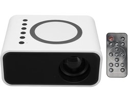 KZQ Mini Projector - Draagbaar Full Hd 1080p Led Projector Met Wifi - Geschikt Voor Telefoon En Computer - Ideaal Voor Thuis Slaapkamer Tuin Binnen Buiten Kamperen En Voetbal Kijken - Wit