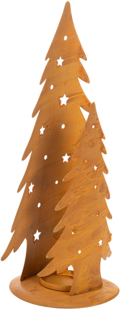 Kerstboomlantaarn, metalen decoratie met een rustieke afwerking, kerst