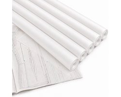 Patroonpapier op Rol 5 rollen van 100 cm x 10 m - 50 m totaal - Licht Transparant Papier voor Naaipatronen en Modeontwerp - 30 g/m²