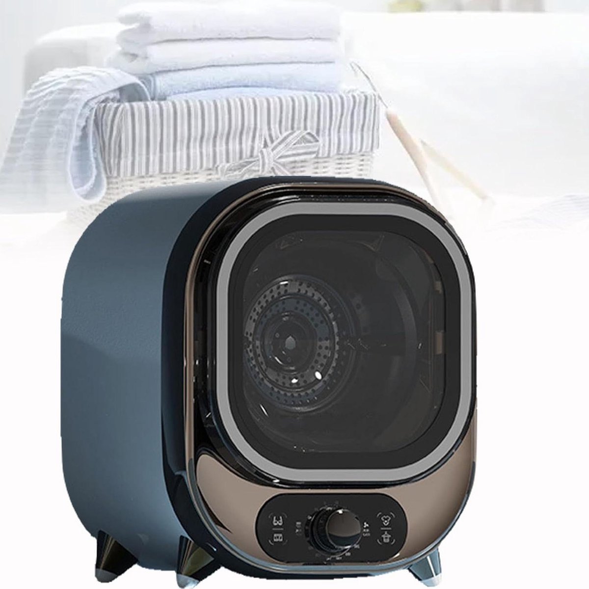 Draagbare Condensdroger Mini Wasdroger Kleding Drogen Blauwlicht Technologie 0.8 kg Capaciteit Bruin