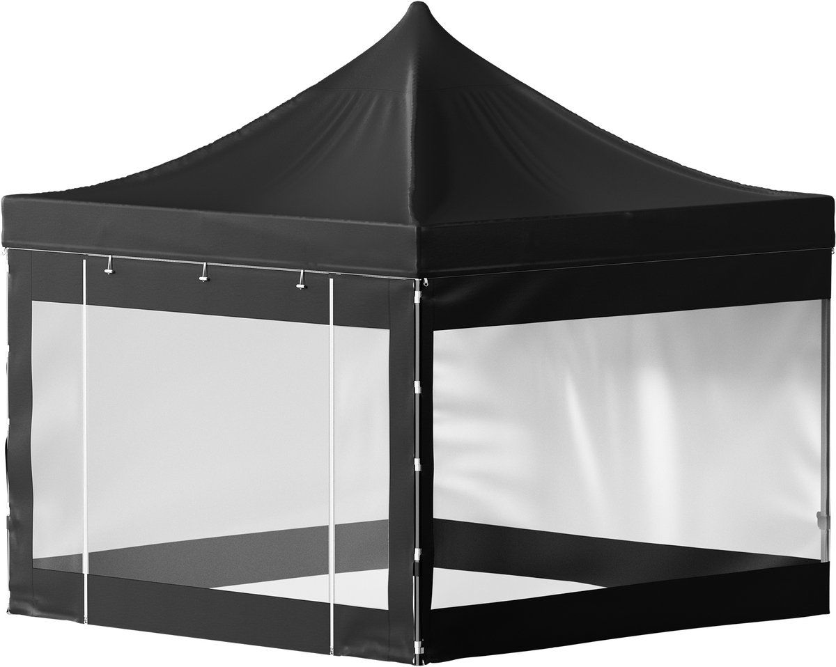 Opvouwbare 3x3m PVC Partytent voor Tuin en Evenementen, Zwart