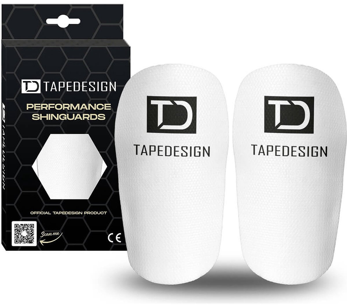 Tapedesign Performance 2.0 Scheenbeschermer - Wit | Maat: ONE SIZE
