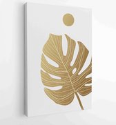 Ontwerp voor verpakkingsontwerp, post op sociale media, omslag, banner, kunst aan de muur, goud geometrisch patroonontwerp vector 4 - Moderne schilderijen – Verticaal – 1813304956