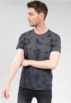 DEELUXE T-shirt met schedel SKULLIER Charcoal