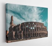 Onlinecanvas - Schilderij - Colosseum Rome Italië Art Horizontaal Horizontal - Multicolor - 50 X 40 Cm