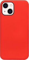 ADEL Siliconen Back Cover Softcase Hoesje Geschikt voor iPhone 13 Mini - Rood