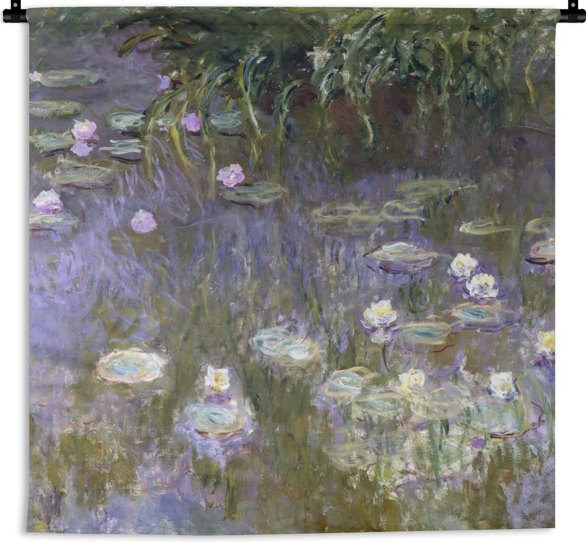 Wandkleed - Wanddoek - Waterlelies - Claude Monet - 60x60 cm - Wandtapijt