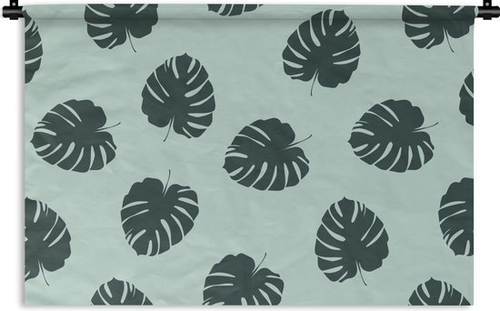 Wandkleed - Wanddoek - Zomer - Bladeren - Blauw - 150x100 cm - Wandtapijt