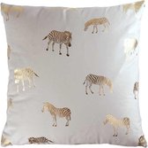 Unique Living | Kussenhoes Zebra 45x45cm grey