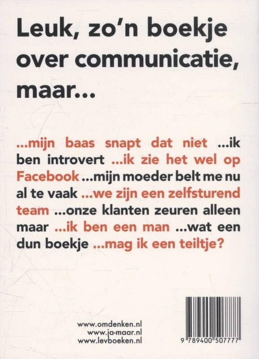 Omdenken in communicatie - back cover