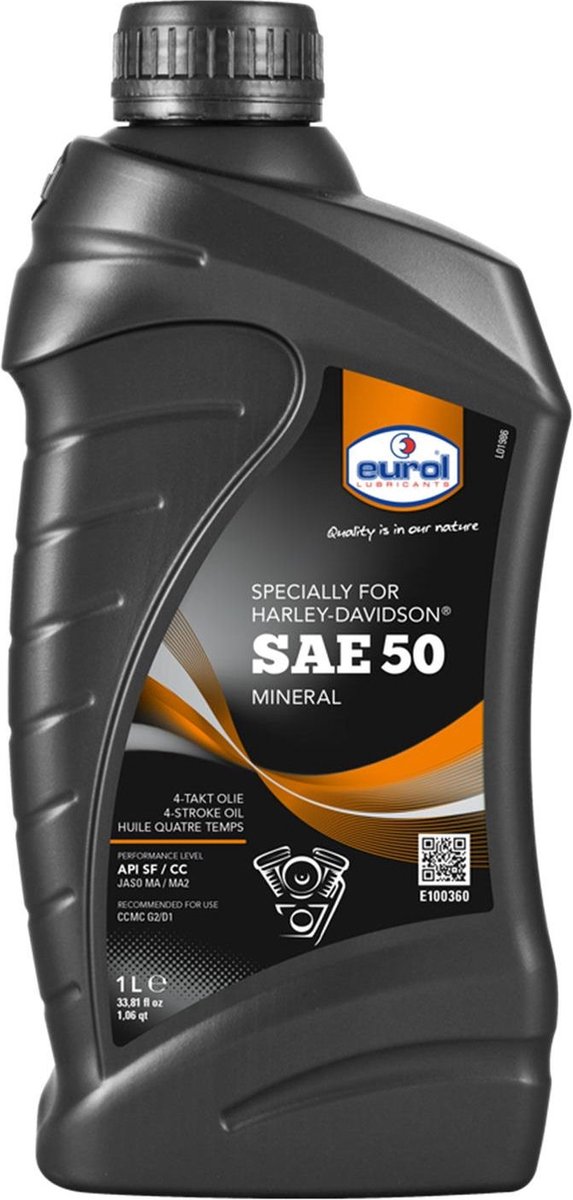 Carterolie Eurol Harley Davidson SAE50 (1 liter)