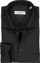 Ledub modern fit overhemd - zwart twill - Strijkvrij - Boordmaat: 40
