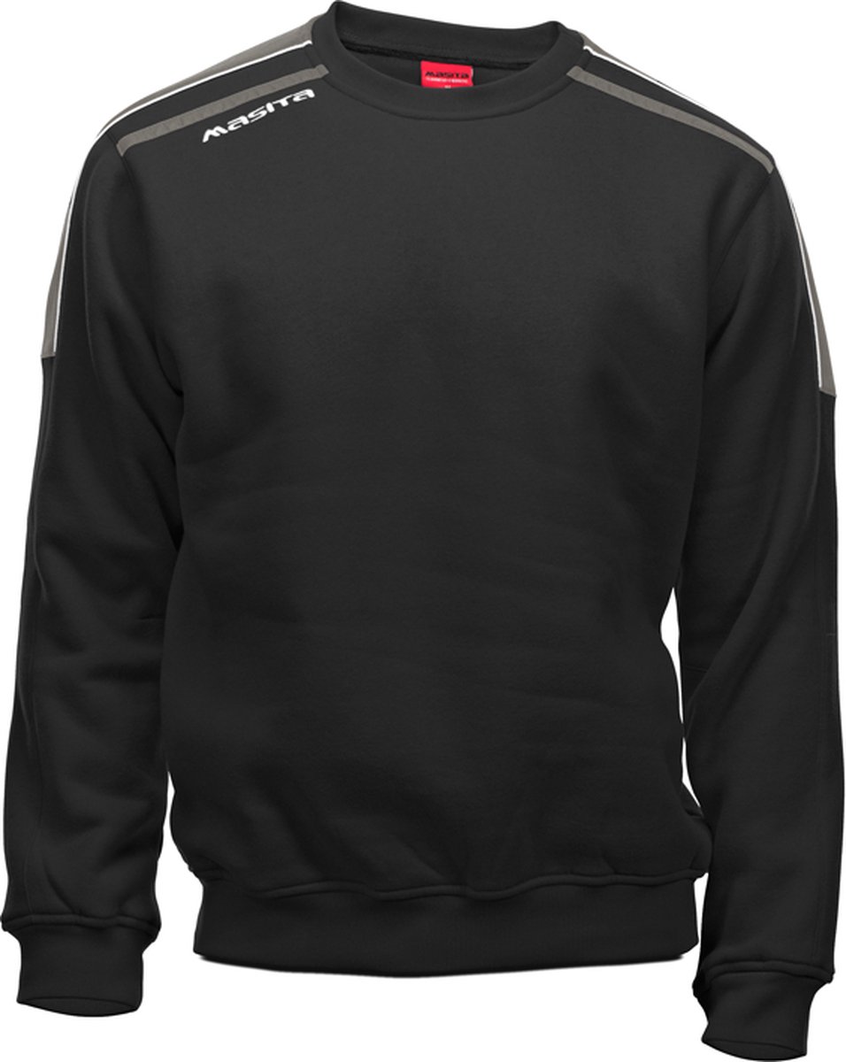 Masita | Striker Sweater - Ronde hals - Duurzaam Materiaal - zwart/antraciet - XL