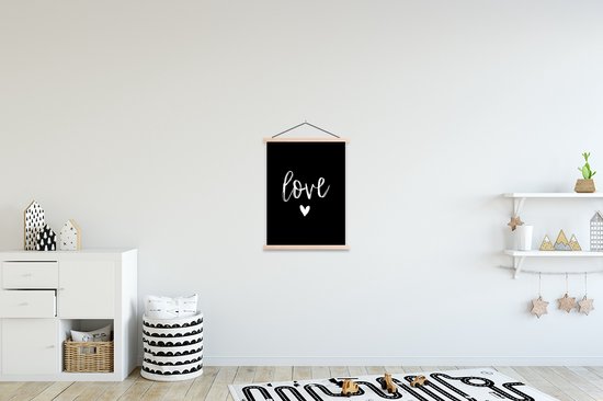 Posterhanger incl. Poster 60x80 cm - Schoolplaat - Partner - Quotes - Love - Spreuken - Textielposter - Blanke latten - Vaderdag cadeau - Geschenk - Cadeautje voor hem - Tip - Mannen