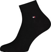 Tommy Hilfiger Quarter Socks (2-pack) - herensokken katoen kort - zwart - Maat: 47-49