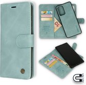 Oppo A16 & A16S Hoesje Aqua Blue - Casemania 2 in 1 Magnetic Book Case