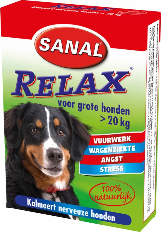Sanal Dog Relax Kalmeringstablet Large > 20 kg 15 Tabletten