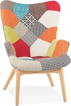 Alterego Oorfauteuil 'PADOUK' patchwork stijl