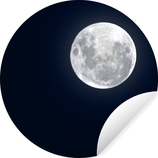Le ciel est éclairé par un autocollant de papier peint cercle mural pleine lune 100x100 cm / cercle de papier peint / cercle mural / cercle vivant - auto-adhésif et coupe ronde