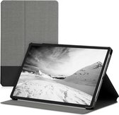 kwmobile hoes voor Lenovo Tab P11 Pro - Slanke tablethoes met standaard - Tablet cover in grijs / zwart