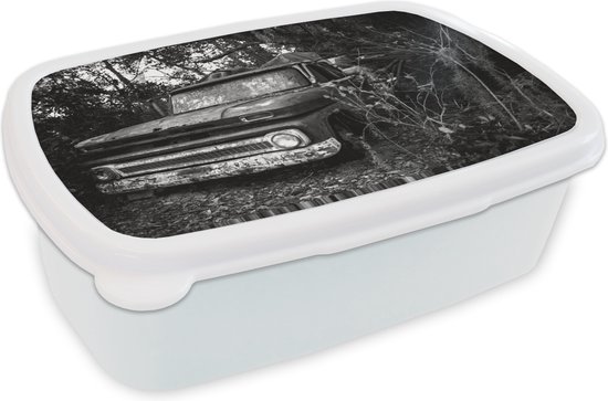 Broodtrommel Wit - Lunchbox - Brooddoos - Verroeste auto in de bossen van  Florida -... | bol.com