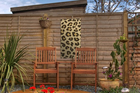 Affiche de jardin Un gros plan d'une peau de léopard illustrée - 30x60 cm - Toile de jardin - Affiche d'extérieur