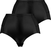 Hunkemöller Dames Lingerie 2-pack vormende slip - Zwart - maat XL