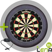 LENA Dartbord Verlichting BASIC XL (Grijs ) + Dimmer