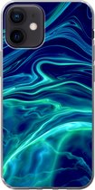Geschikt voor iPhone 12 hoesje - Abstract - Waves - Design - Siliconen Telefoonhoesje