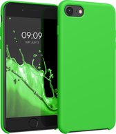 kwmobile telefoonhoesje voor Apple iPhone SE (2022) / SE (2020) / 8 / 7 - Hoesje met siliconen coating - Smartphone case in limoengroen
