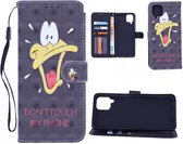 Samsung Galaxy A42 Bookcase hoesje met print - Don't Touch My Phone Duck 3D