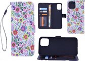 Oppo A15 Bookcase hoesje met print - Flowers