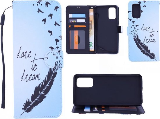 Étui Bookcase hoesje Samsung Galaxy S21 avec imprimé - Love To Dream avec 2 pièces Glas protecteur d'écran