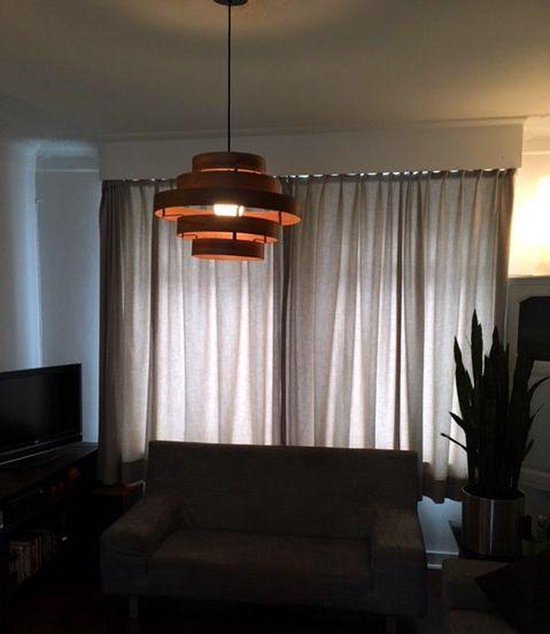 ETH Hanglamp - Plafondlamp Walnut hout - metaal