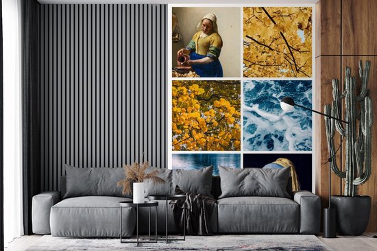 Papier peint - Papier peint photo Vermeer - Collage - Nature - Largeur 160 cm x hauteur 240 cm