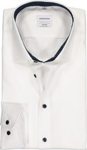 Seidensticker shaped fit overhemd - wit (contrast) - Strijkvrij - Boordmaat: 41