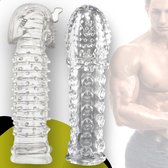Seducta - Penis Sleeve - Set van 2 - Transparant - Penis Vergroter Hoes