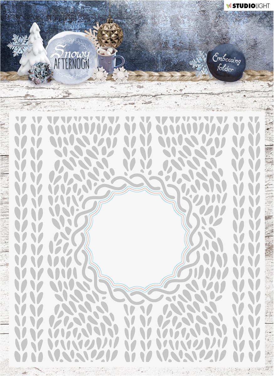 Studio Light Embossing Folder With Die Cut - Snowy Afternoon nr.01