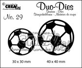 Crealies Duo snijmallen - no.29 Voetballen