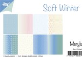 Joy! Crafts Papierset - Mery's Soft Winter A4 - 12 vel - 3x4 designs dubbelzijdig 200gr