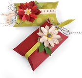 Sizzix Thinlits Die Set Box Pillow & Poinsettias ontworpen door Jen Long, 7 stuks