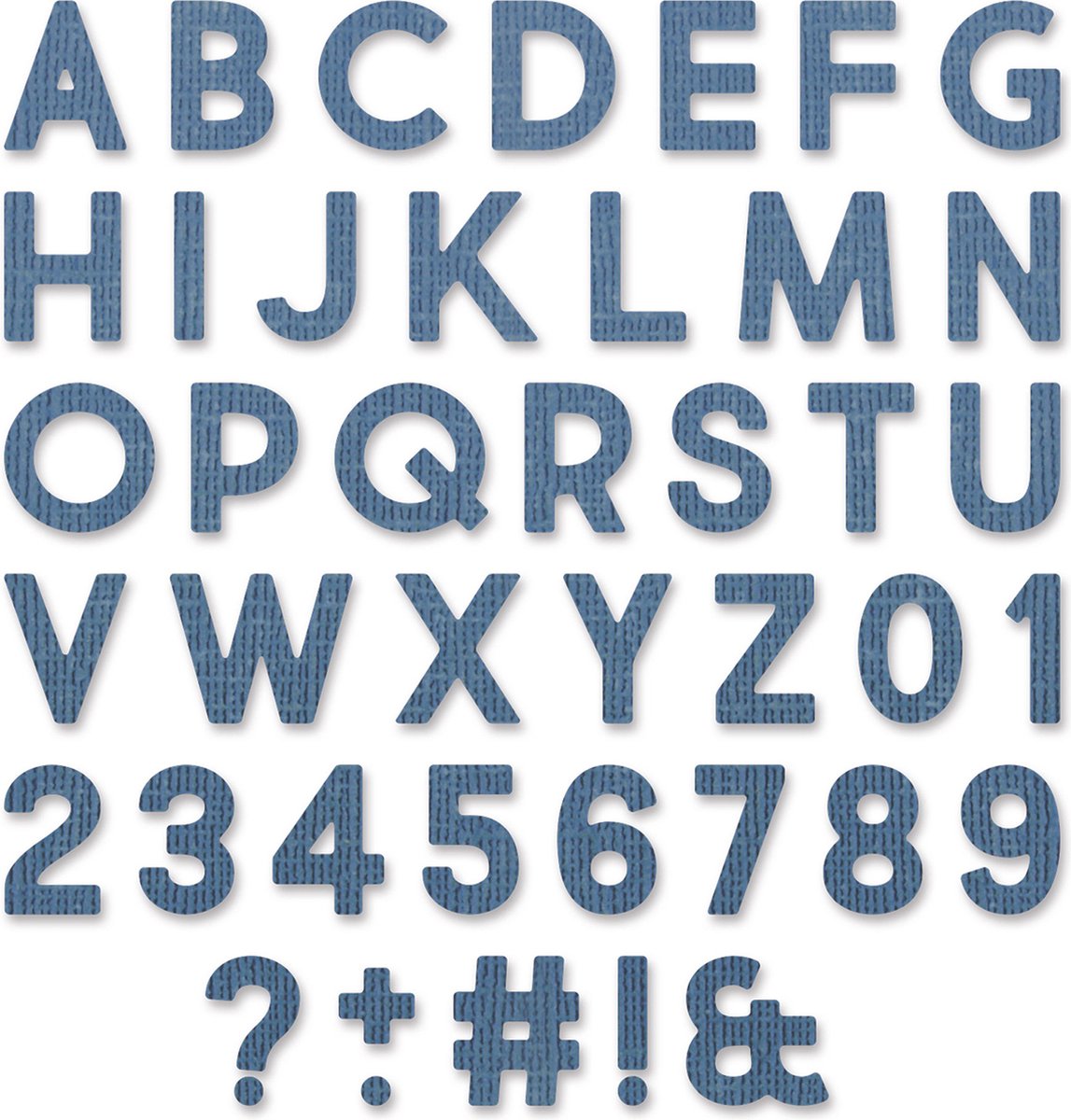 Sizzix Thinlits Snijmal Set - Alphanumeric Bold - 80 stuks