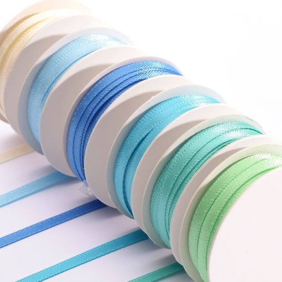Vaessen Creative - Organza Set Babyblau 6 Farben je 2m