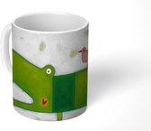 Mok - Krokodil - Vogel - Roze - 350 ML - Beker